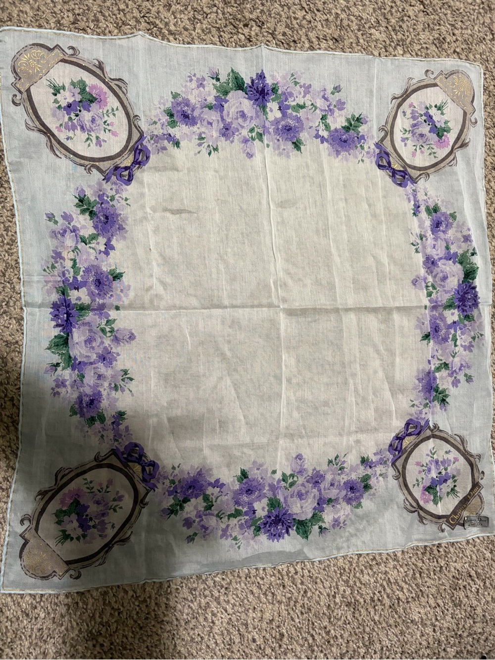 Dior vintage floral scarf